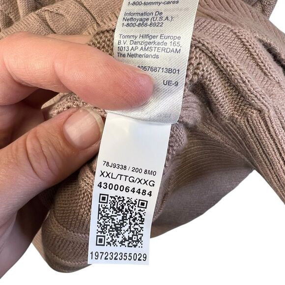 NWT XXL 100% cotton Tommy Hilfiger crewneck sweater cable knit - Picture 11 of 15